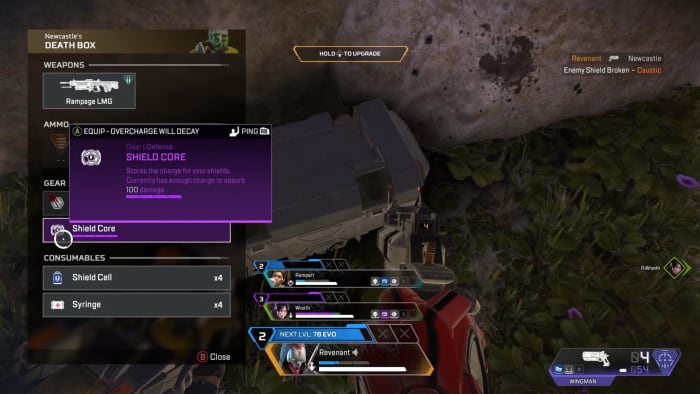 Shield Cores can now be looted from enemy boxes to refill Legend Evo Armor.